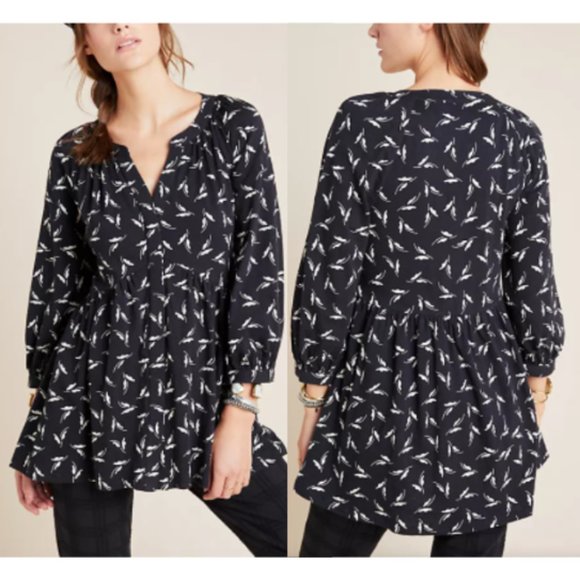 Anthropologie Tops - Anthropologie Maeve Winona Printed Babydoll Tunic
